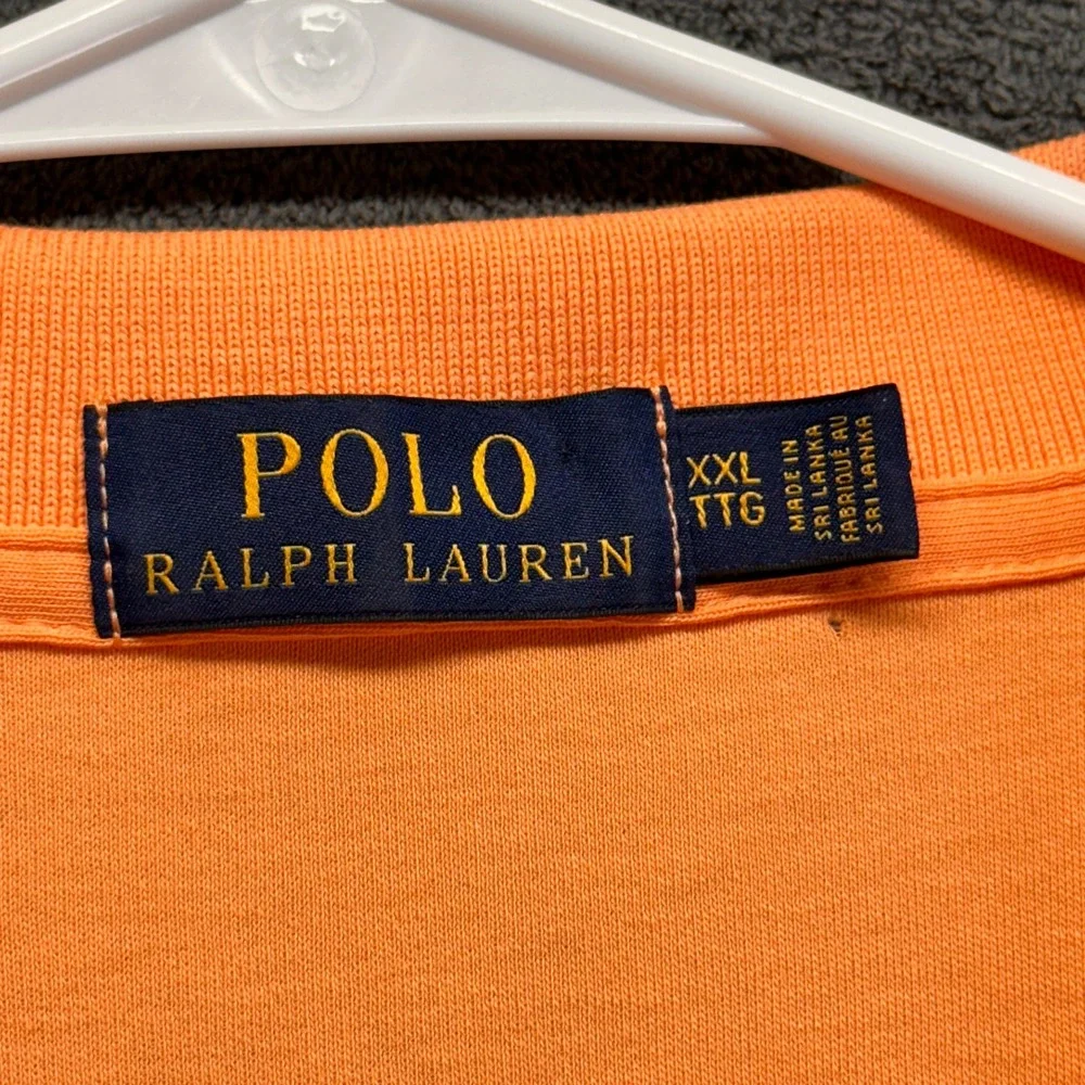 Polo Ralph Lauren Polo Shirt Mens XXL Orange Short Sleeve Pony Logo Preppy
